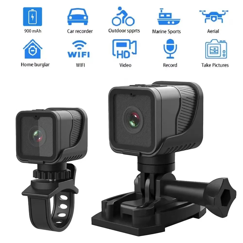 Portable WiFi Waterproof Sports Mini Camera (1080P HD)