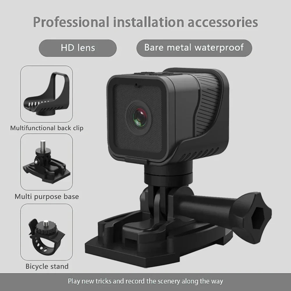 Portable WiFi Waterproof Sports Mini Camera (1080P HD)