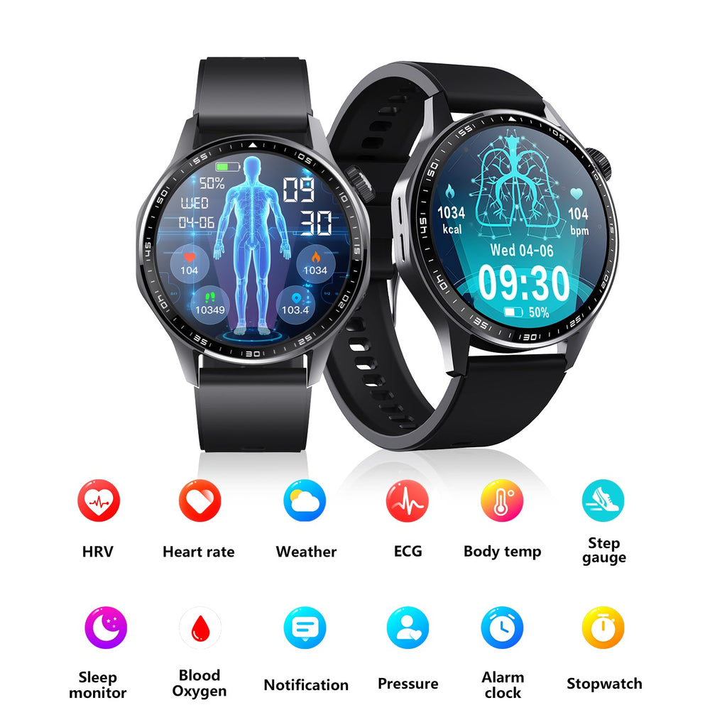 Advanced Health and Fitness Smartwatch with Tools to Manage Stress and Sleep, ECG App, SpO2, 24/7 Heart Rate-0