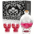2-Piece Skull Decanter Set - 750ml Crystal Wine Decanter